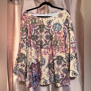 Paisley Blouse with flowing, reneaissance sleeves